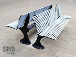 panchina shark e shark smart acciaio verniciato arredo urbano 1.webp