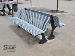 panchina shark e shark smart acciaio verniciato arredo urbano 5.webp