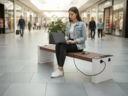 panchina smart viva senza schienale per centri commerciali foto.webp