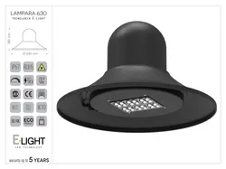630 lampara tiratura alluminio ottica led osram