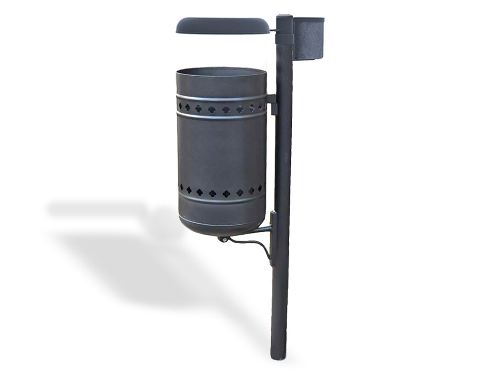 cestino mantegna con fiori acciaio coperchio posacenere