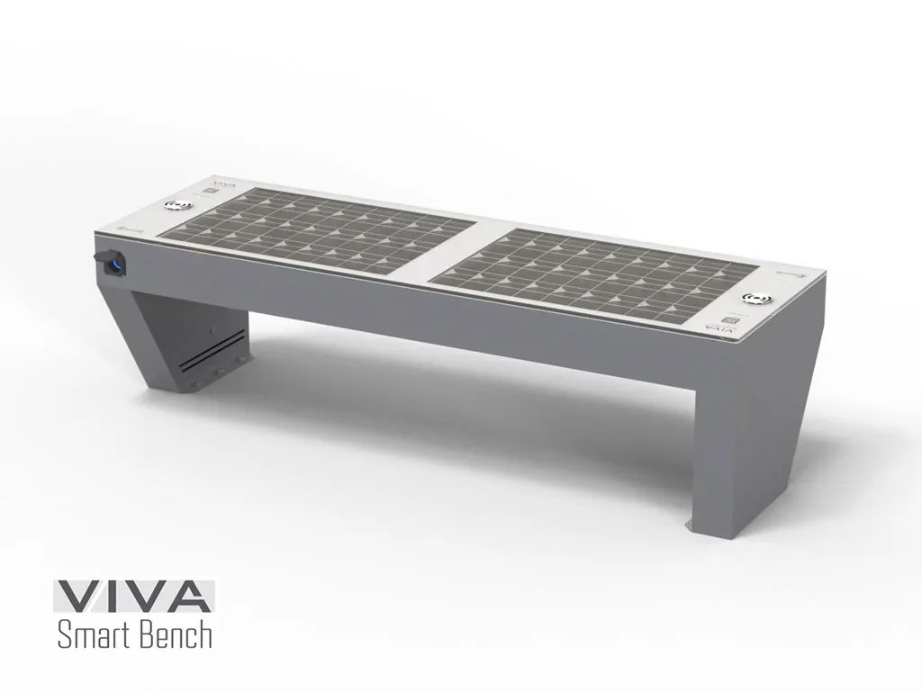 panchina VIVA smart bench senza schienale fotovoltaica hybrid portal hotspot wifi.webp