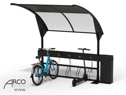 pensilina arco smart ricarica e bike alimentata da fotovoltaio.webp
