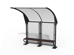 Bus shelter with bench