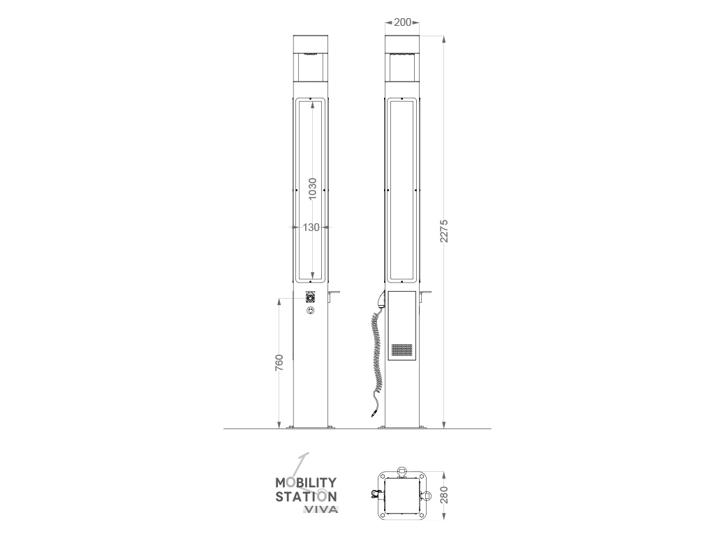 Drawing 2d charging station