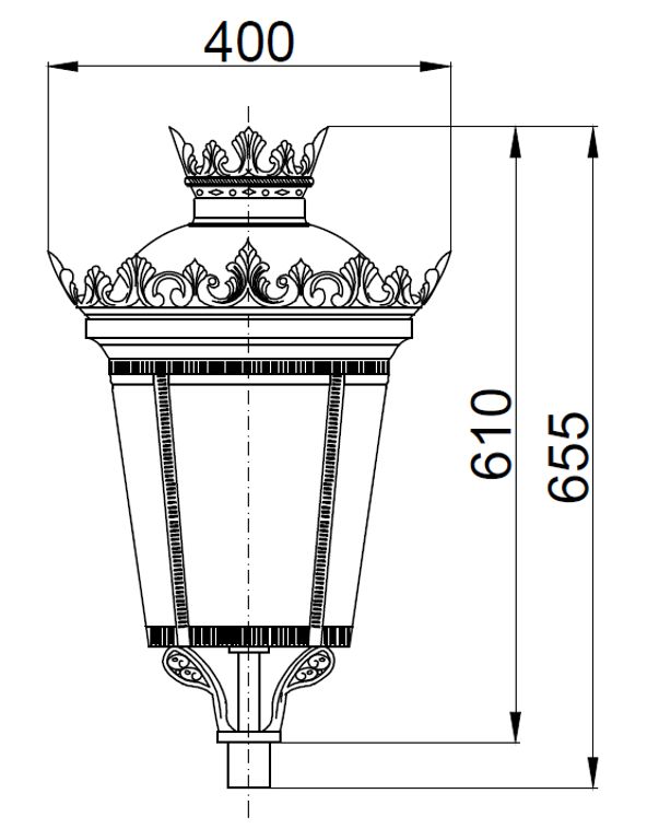 608 lanterna artistica imperiale pressofusione alluminio 2D