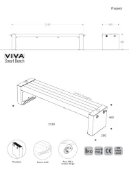 panchina smart viva senza schienale per centri commerciali misure 2d.webp