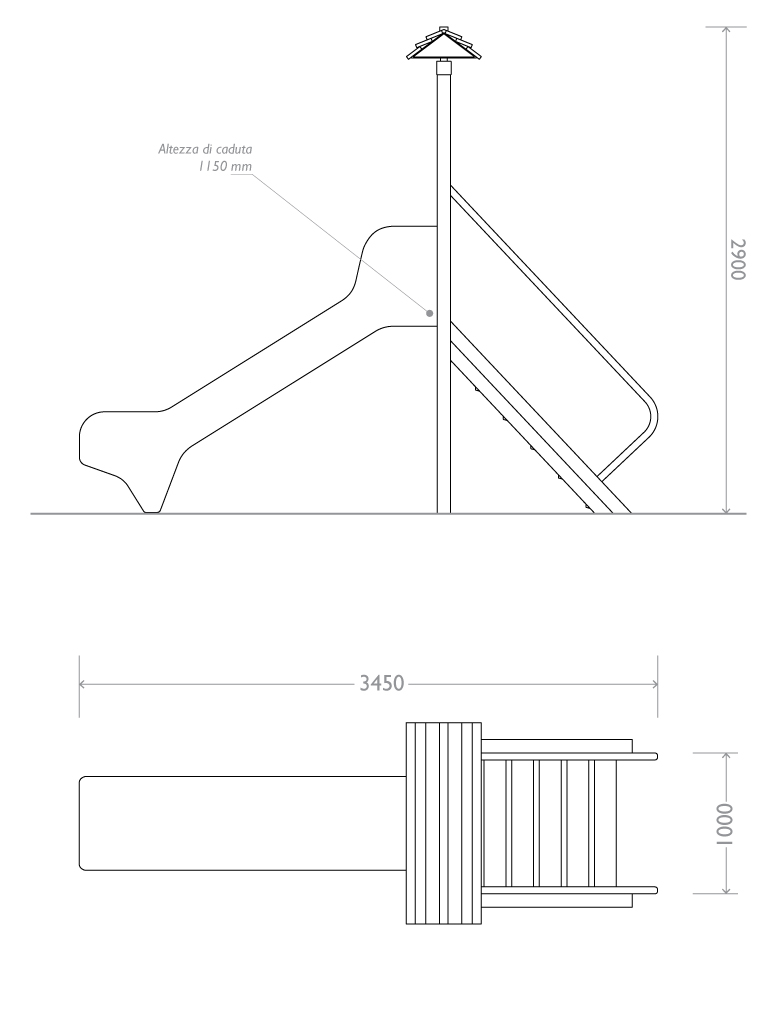 pianta prospetto castello mini strongplast cod 7004.1