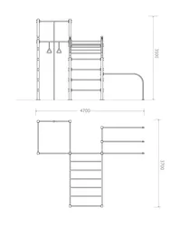 piante prospetti palestra work out