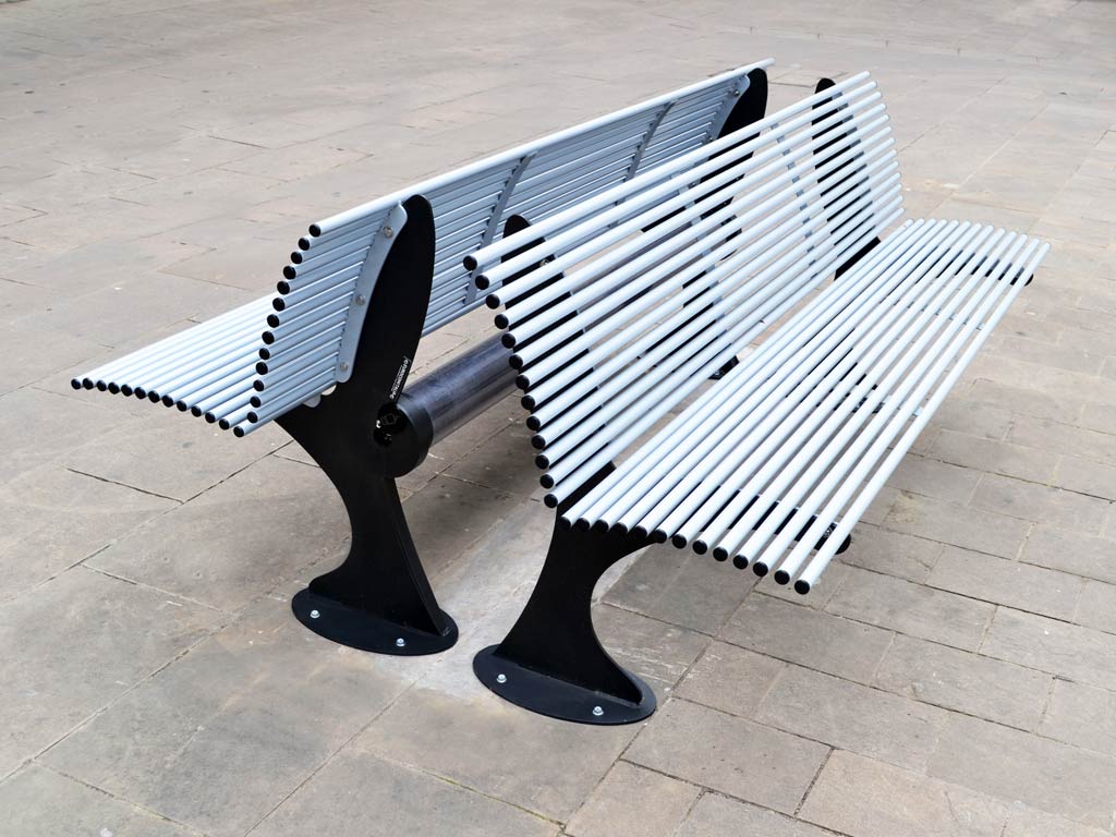 Panchina Shark E Shark Smart Acciaio Verniciato Arredo Urbano 1