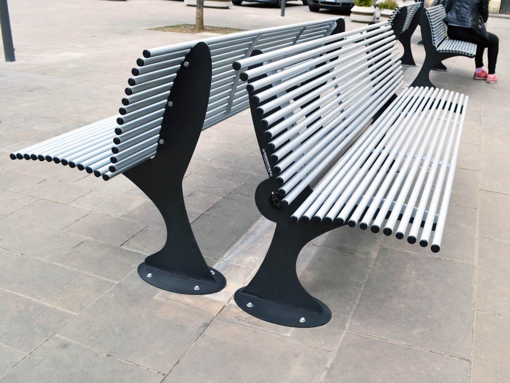 Panchina Shark E Shark Smart Acciaio Verniciato Arredo Urbano 3
